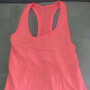 Salmon/Pink Lululemon Swiftly Tech Racerback Tank